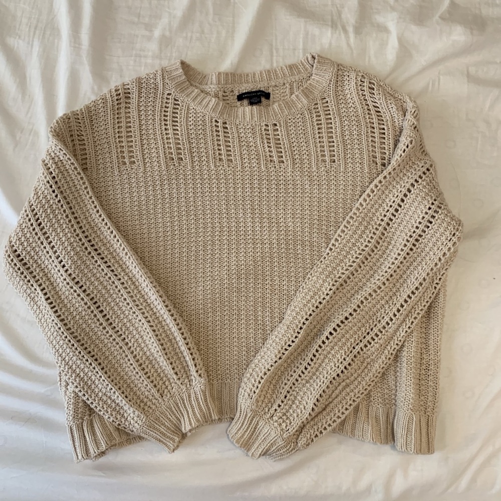 Aerie American Eagle Balloon sleeve sweater